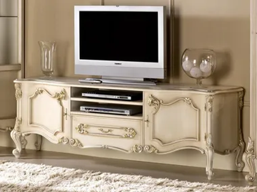 CLASSICO 2207 - Solid wood TV cabinet with doors by Guerra Vanni - view 2